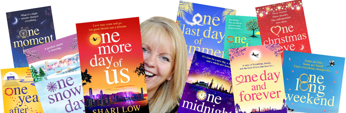 Shari Low with covers of her books